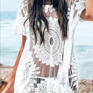 White Sun Floral Cover Up | NWT